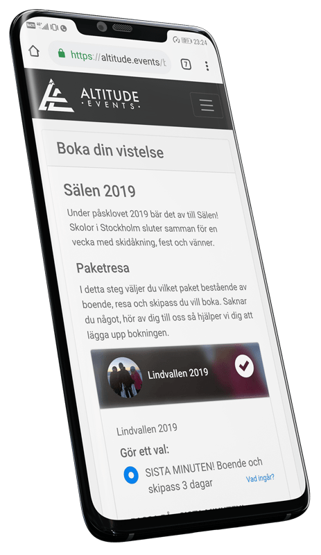 Bokningsprocessen är enkel och mobil. De allra flesta bokningar görs via mobilen